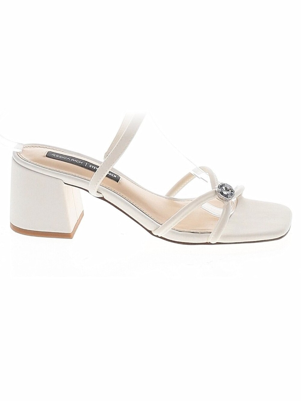 NIB Jessica Rich x Steve Madden Anya Jeweled Strappy Block-Heel Sandals